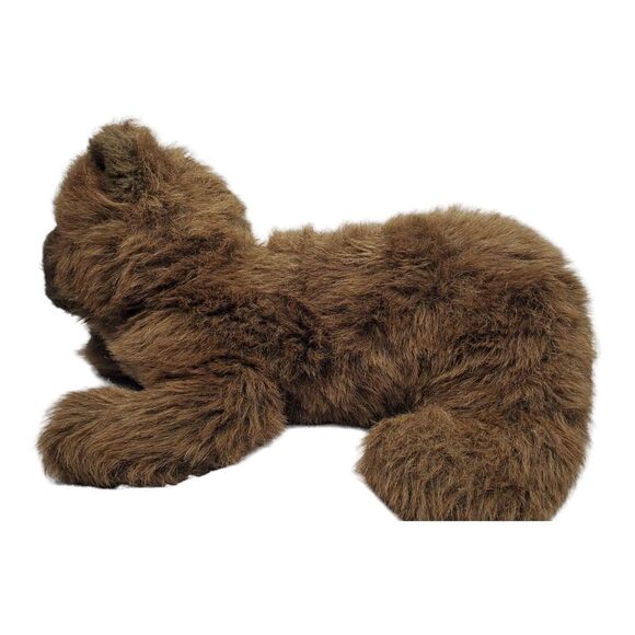 Vintage Dakin Applause Grizwald Grizzlie Bear Plush Brown Realistic Laying 16" - Picture 2 of 11